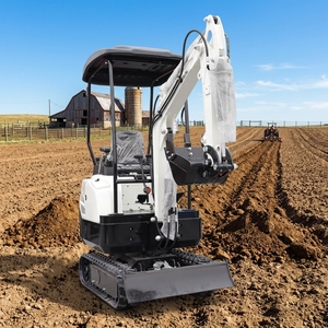 Mini Escavatore da 1500kg, 1,5 Tonnellate, Cingoli in Gomma, Piccolo Escavatore Senza Danni al Terreno per Costruzioni e Giardinaggio - Product Image 1