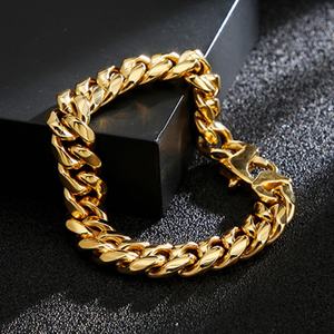 Breloques PVD de luxe personnalisées de haute qualité 2025 pour bracelets en acier inoxydable plaqué or 14 carats pour hommes et garçons - Product Image 6