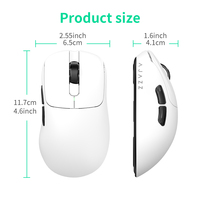 Souris programmable rétroéclairée LED AJAZZ AJ179 NL P pour les deux mains, puce Star Flash, légère, tri-mode, PAW3395, 26000 DPI, 1 kHz, pour le jeu