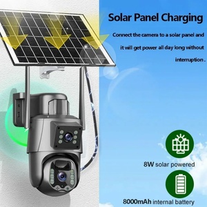 4G / WiFi Solar Camera Dual Lens Screen Outdoor 8MP 4K Low <b>Power</b> <b>Battery</b> IP PIR Human Detection <b>CCTV</b> Security Protection Cameras - Product Image 5