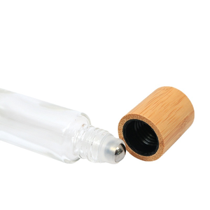 Natural 10ml 5ml Bamboo Wood Roll on Ball Bottle With <strong>Window</strong> Essential Oil Sub-bottling Perfumes Roller Bottle - Product Image 4