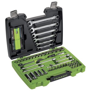 Fasano 624B/S80 Automotive Repair Tool <b>Set</b> With Socket Wrenches And <b>Screwdriver</b> <b>Bits</b> For Car Maintenance - Product Image 1