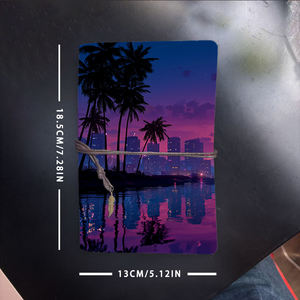 Cahier de notes A6 fait à la main Design Vintage fermeture à cravate 160 Pages doux <span class=keywords><strong>cadeau</strong></span> d'anniversaire pour <span class=keywords><strong>filleul</strong></span> 16 ans + avec palmiers Cityscap - Product Image 6