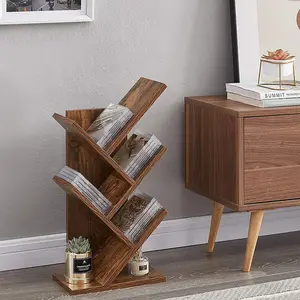 Factory Wholesale Living Room Bookcase Wood Modern Tree Office Bookshelf