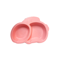 Fabricant de vente directe d'aliments ou d'eau pour chats et chiens, en bambou, double face, 150ML*2, forme lapin