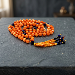 ราคาขายส่งสีชมพูโอปอล Lapis Lazuli 108เหลี่ยมลูกปัดสร้อยคอมาลาหินธรรมชาติเกรดผลิตในประเทศอินเดีย - Product Image 4