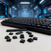 Capuchon de touche en fibre de carbone usiné par CNC de précision pour clavier mécanique de jeu/bureau personnalisé OEM ODM