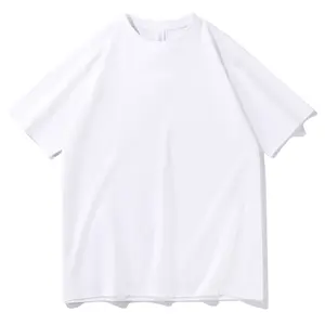 T-shirt pour hommes, couleur unie, teint blanc, personnalisé par Sublimation, été,