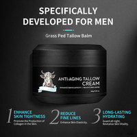 Soins de la peau végétaliens naturels pour le suif de boeuf Crème hydratante pour hommes anti-âge pour le visage
