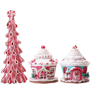 2023 New Christmas Supplies Soft Clay Castle House Bread Christmas Tree Christmas Gift Window Decoration - Product Image 5