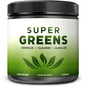 Wholesale FormulaVegan Juice Supplement Greens Blend Superfood Powder Energy Drink With Spirulina Probiotics