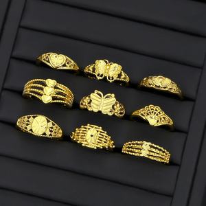 JXX Venta al por Mayor de Anillos de Latón Chapados en Oro de 24K en Múltiples Estilos, Joyería de Moda para Mujer, Anillos de Boda - Product Image 1