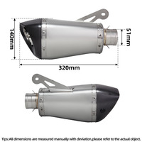 Silencieux d'échappement universel pour moto 51 mm Racing Line AKRA avec DB Killer pour S1000XR M1000R ZX10R RS660 Daytona 660