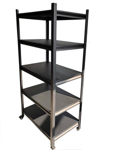Estante de almacenamiento de ángulo de hierro ranurado, estantería de apilamiento de Metal, estantes de almacenamiento de carga ligera - Product Image 6
