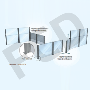 Pasamanos <span class=keywords><strong>de</strong></span> <span class=keywords><strong>vidrio</strong></span> <span class=keywords><strong>de</strong></span> acero inoxidable moderno para rompevientos <span class=keywords><strong>de</strong></span> <span class=keywords><strong>vidrio</strong></span> retráctil al aire libre para balcón residencial - Product Image 5