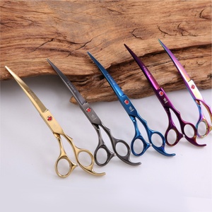 Kéo cắt tỉa thú cưng Fenice cao cấp, titan, 7.0 inch, cong xuống 25 độ, năm 2020 - Product Image 1