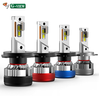 Tất Cả Trong Một Quạt Cao Thấp Chùm Đèn Xe H4 LED Moto Chiếu Sáng Tự Động Đèn Pha 6500K Trắng 9003 HB2 H4 Bóng Đèn Led Cho Đèn Pha Led
