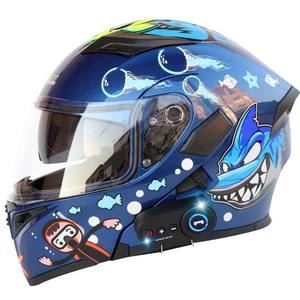 Super Septiembre ECE Cascos de motocicleta Blue-Tooth casco para moto Para motocicleta Casco de cara completa Flip Up Casco Motocicletas - Product Image 6