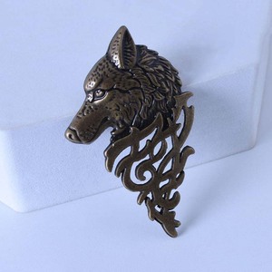 Vintage Personality <strong>Jewelry</strong> <strong>Wolf</strong> Pin Brooches Fashion Men's Suit Collar Pin Buckle <strong>Wolf</strong> Head Brooch Pin <strong>Jewelry</strong> Wholesale - Product Image 5