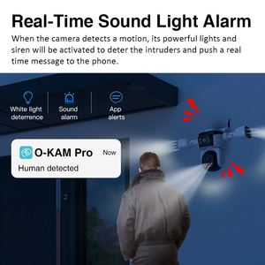 Bán buôn tốt nhất IP66 không thấm nước 6MP bên ngoài an ninh mạng con người phát hiện chuyển động ba ống kính PTZ camera an ninh không dây - Product Image 3