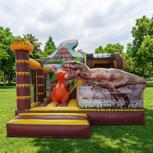 Château gonflable géant WINSUN en forme de dinosaure, trampoline d'amusement gonflable, PVC de qualité commerciale, imperméable, ignifuge, installation facile - Product Image 1