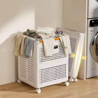 Panier à linge portable en maille respirante grande capacité pour chambre à coucher, avec cadre de support, multifonctionnel, également boîte de rangement pour jouets