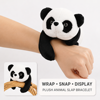Bracelets slap en peluche en gros, jouets fantaisie à enrouler en forme de panda et d'animaux pour assortiments de cadeaux de détail