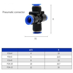 Plastic Air Line Cross 4 Way <b>Quick</b> Connect Hose Fitting Kit Push to Connect Pneumatic Pipe <b>Quick</b> <b>Connectors</b> - Product Image 2