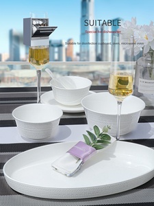 Novo Lançamento: Conjunto de Louças de Porcelana para Casamento, Pratos de Recepção, Tigelas e Utensílios para Decoração de Casa e Presentes - Product Image 3