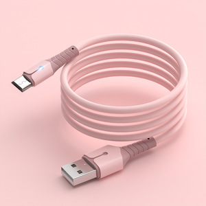 Kabel <span class=keywords><strong>USB</strong></span> Tipe <span class=keywords><strong>C</strong></span> <span class=keywords><strong>Usb</strong></span> warna, baru kualitas tinggi 1.2M 1.8M 3A pengisian cepat lampu pita silikon lembut - Product Image 3