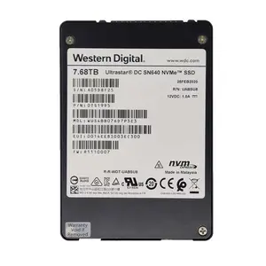 New WD SN640 7.68T SSD WD WUS4BB076D7P3E3 U.2 Server Solid State Drive Ultrastar DC NVMe Data Center Hard Disk