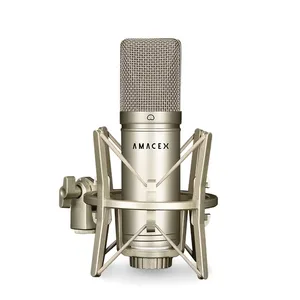 Interview - Microfone ABS para podcasting portátil com fio, melhor venda disponível online, teste de microfone com fio