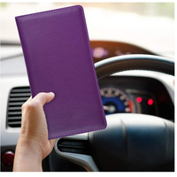 Porte-documents de voiture en cuir PU pour voiture, logo personnalisé, immatriculation manuelle et assurance