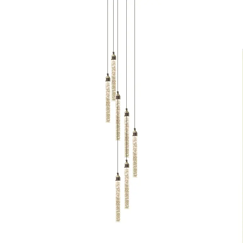 China manufacturer Chandelier Crystals Living Room Streamlined Pendant Exhibition Decoracion Modern Hanging Lamp Lighting
