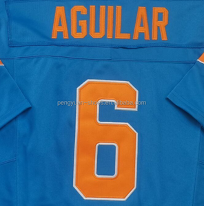 Siap untuk dikirim Joey Aguilar hitam kualitas terbaik dijahit Jersey sepak bola kampus Amerika - Product Image 4