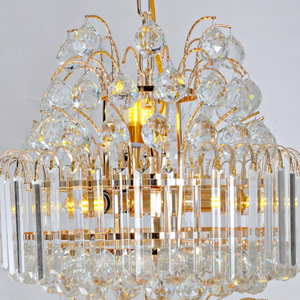 <span class=keywords><strong>Estambre</strong></span> luces colgantes de cristal decoración Hotel salón de baile lámpara de techo ático dúplex techo alto candelabros brillantes - Product Image 5