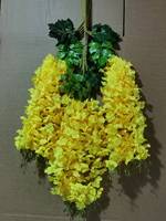 Pabrik K-0054 grosir menggantung Wisteria dinding dekorasi bunga buatan jendela pertunjukkan menggantung Wisteria bunga anggur