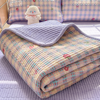 Couette d'hiver moderne et écologique imprimée en coton lavé, fine et confortable, pour la maison et l'hôtel, taille King