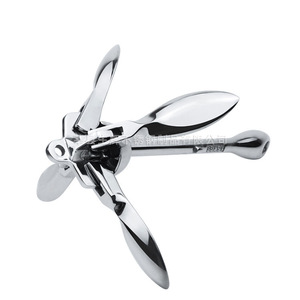 Folding Grapnel Anchor 316 Stainless Steel Mirror Polished For Speedboat Inflatable <b>Yacht</b> Marine Hardware - Product Image 3