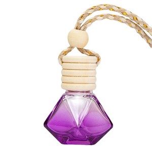 ขวดน้ำหอมแก้วรูปทรงข้าวหลามตัดขนาด 8 มล. สีสันสดใส แบบแขวนในรถ - Product Image 2