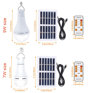 Luz Solar para Exteriores, <span class=keywords><strong>Bombilla</strong></span> de Emergencia para Acampar, 7W, 300LM, Recargable, 3m, Temporizador Remoto - Product Image 2