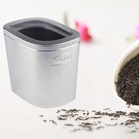 Boîtes de stockage de Matcha imprimées sur mesure avec fenêtre transparente emballage en fer blanc de qualité alimentaire boîte en fer blanc vide pour thé grains de café