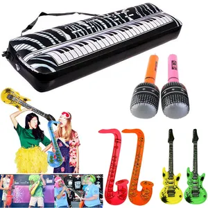 Wholesale Inflatable Guitar Saxophone Microphone Penguin Party Musical Blow Up Fancy Dress Prop Lot