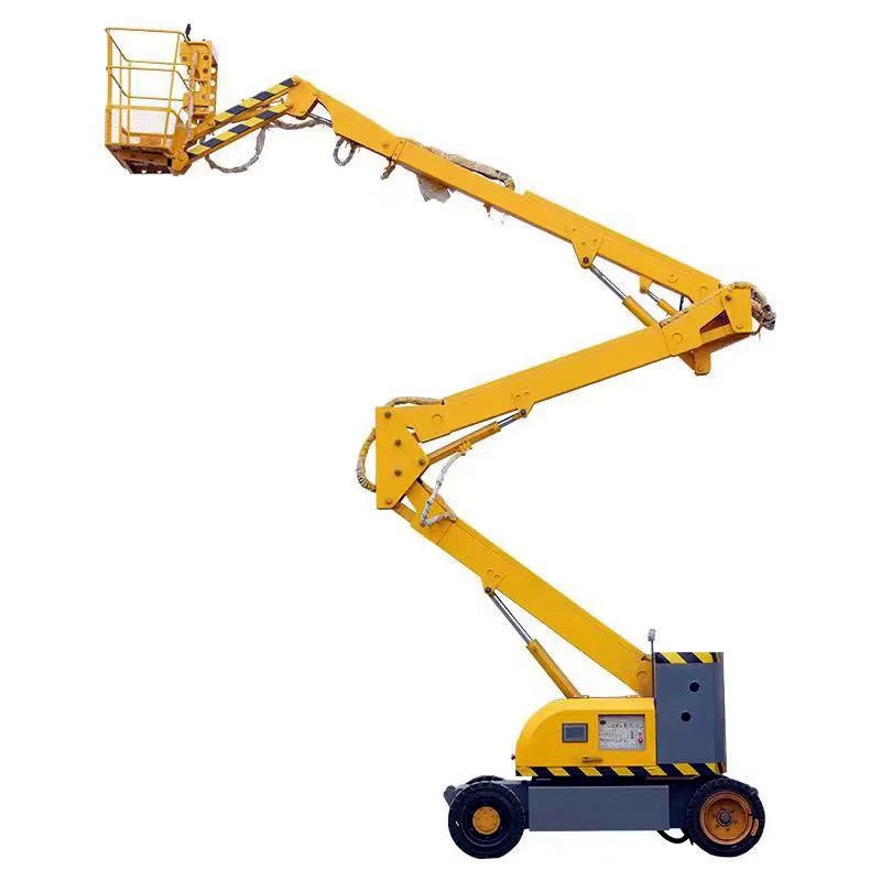 Lift Gunting Bahan Boom Derek Di Belakang Trailer Langit Nacelle Mounted Man Lift Platform Kerja Udara Angkat Gunting