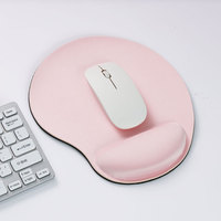 Tapis de souris ergonomique avec repose-poignets, tapis de souris en gel avec base antidérapante en PU, tapis de souris en mousse à mémoire de forme pour ordinateur portable PC