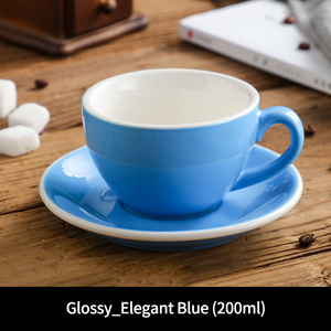 Tasse à café en céramique de 200ml à bord blanc émaillé de couleur de vente en gros - Product Image 5