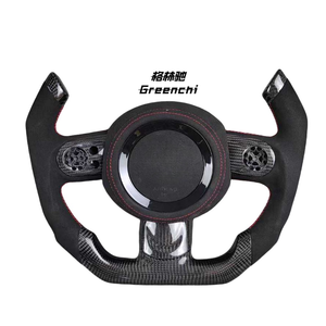 Volant de voiture en fibre de carbone pour BMW <span class=keywords><strong>Mini</strong></span> JCW <span class=keywords><strong>Cooper</strong></span> <span class=keywords><strong>S</strong></span> R50 R59 F54 F60, forme en D, double rayon, modèle de course F1 - Product Image 3