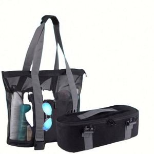 Wholesale Custom Logo Fashion Design Waterproof Polyester Mesh Travel <b>Tote</b> Handbag Beach Bag With Cooler - Product Image 5