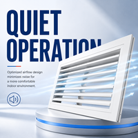 Rejilla de Ventilación HVAC, Rejilla de Salida de Aire Ajustable para Sistema de Ventilación de Conductos Comerciales