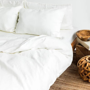 Stonewashed Ivory Queen Linen <b>Pillow</b> Cover Soft White Waxed Home Cushions Plaid Knitted Decorative <b>Throw</b> <b>Pillows</b> King - Product Image 1